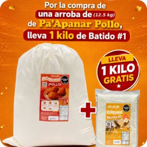 Combo Mundialista: Pa'Apanar Pollo 12.5kg + Batido #1 (1kg Gratis)